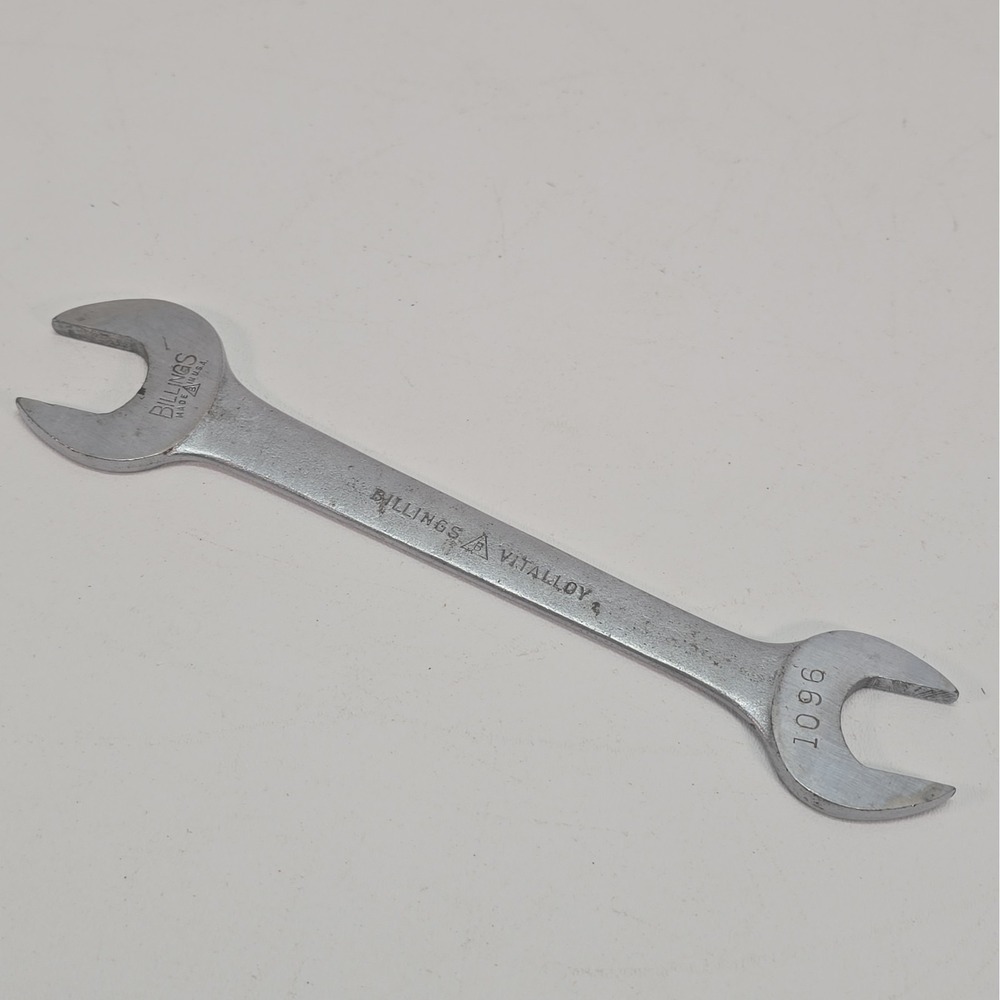 Vintage BILLINGS VITALLOY 1096 15/16" X 1" Open End Wrench USA